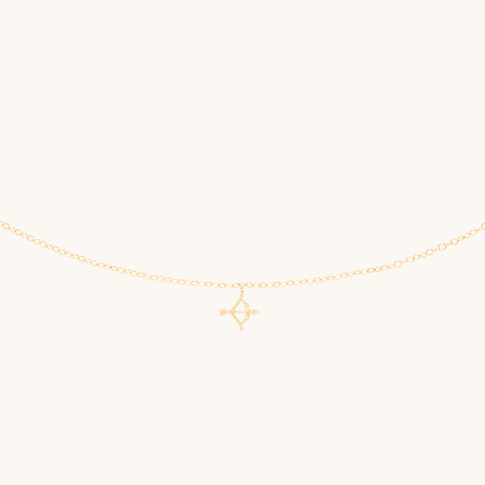 Confetti Custom One Gold Charm Necklace