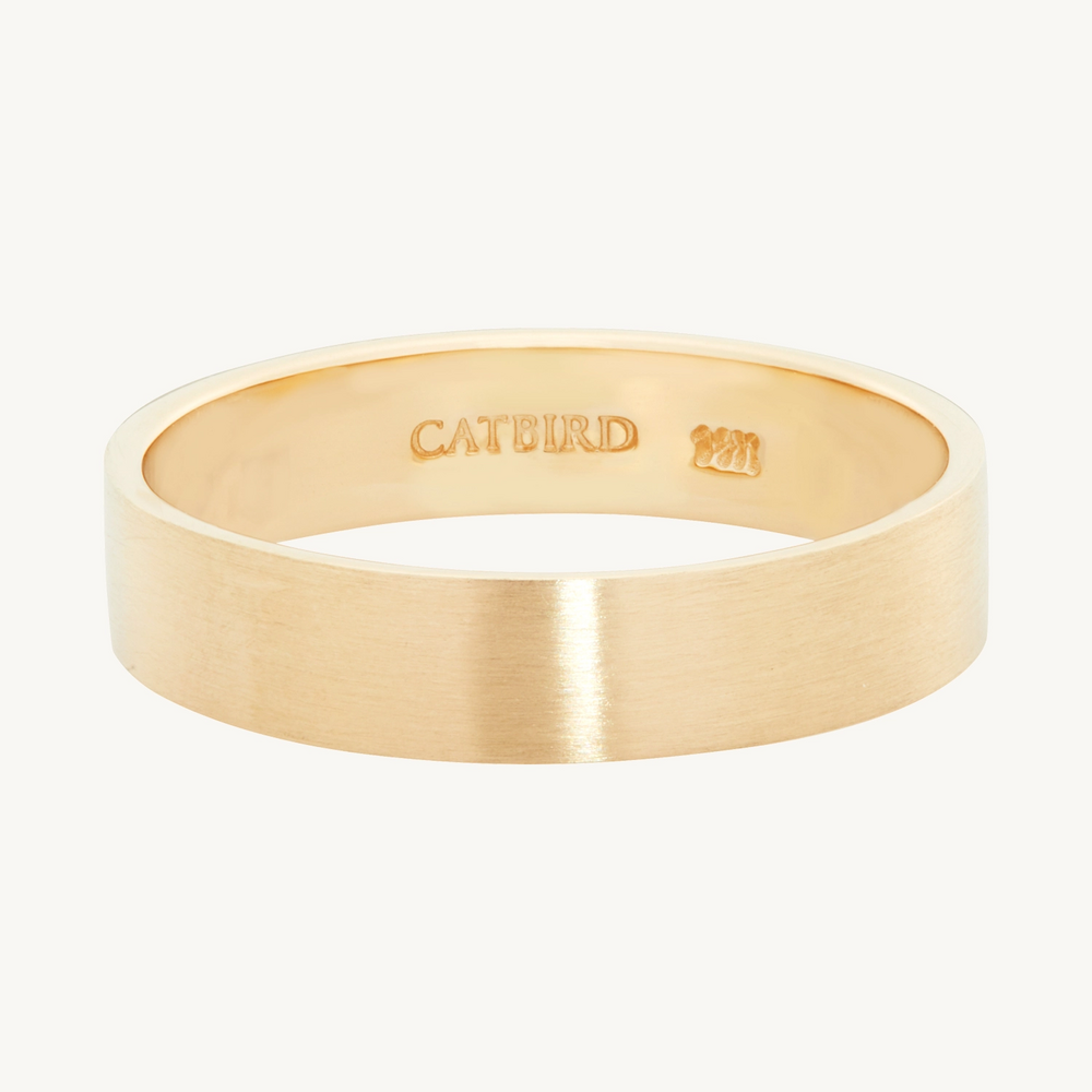 Catbird Classic Wedding Bands, Flat Band, 4Mm