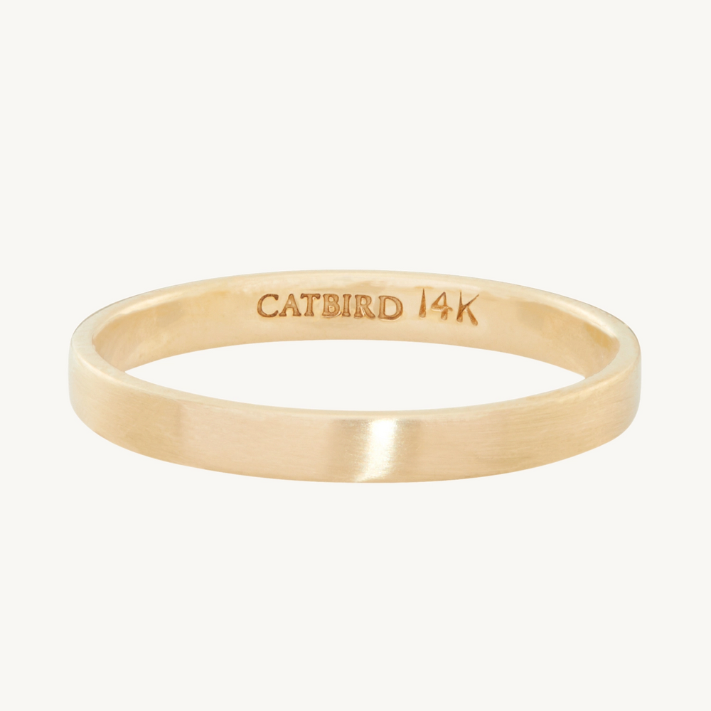 Catbird Classic Wedding Bands, Flat Band, 2Mm