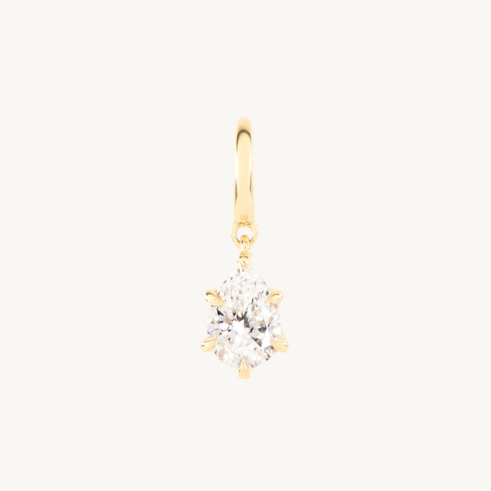 Cinema Lab-Grown Pear Cut Diamond Charm