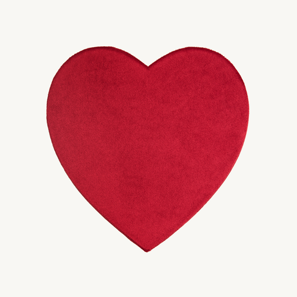 Catbird Souvenir Heart Jewelry Box, Ruby Red