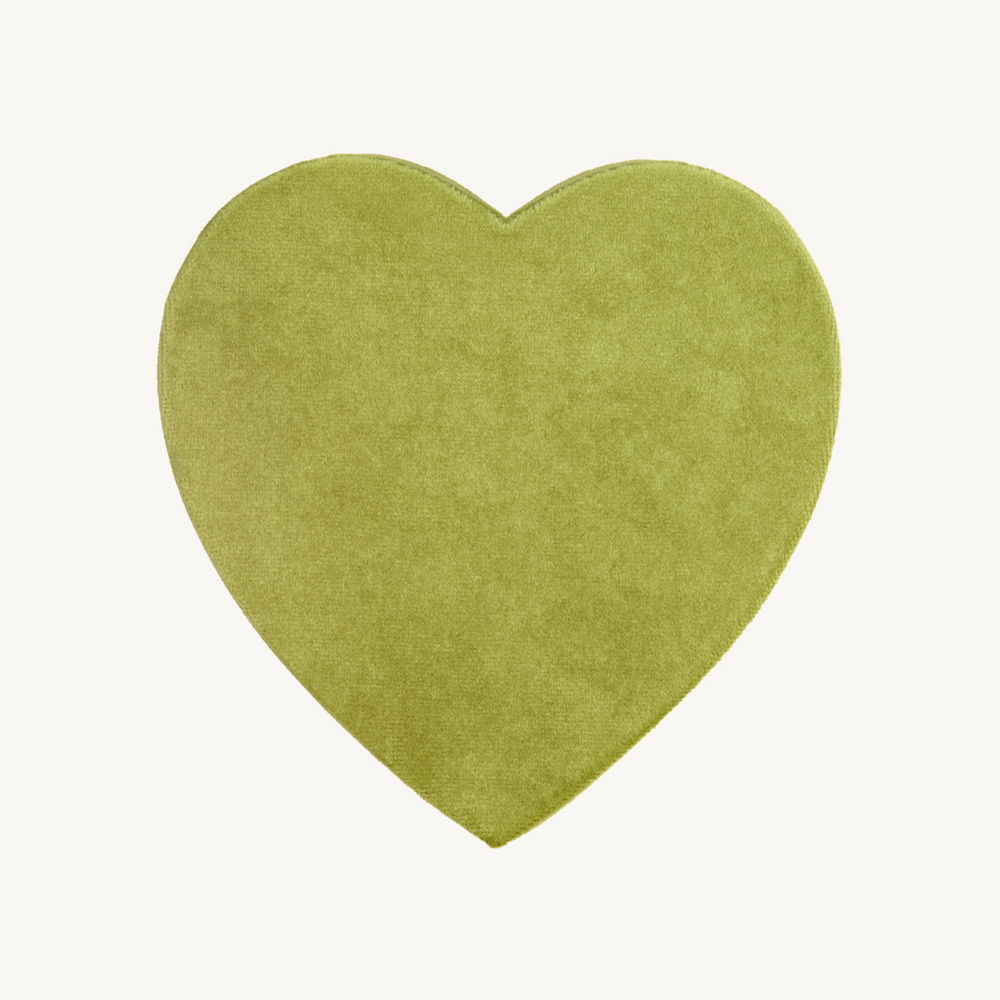 Catbird Souvenir Heart Jewelry Box, Rind Green
