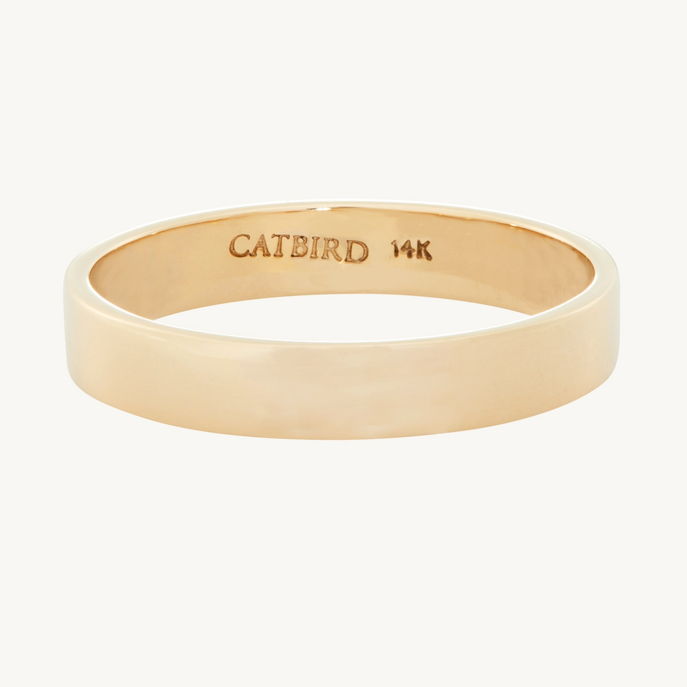 Catbird Classic Wedding Bands, Flat Band, 3Mm