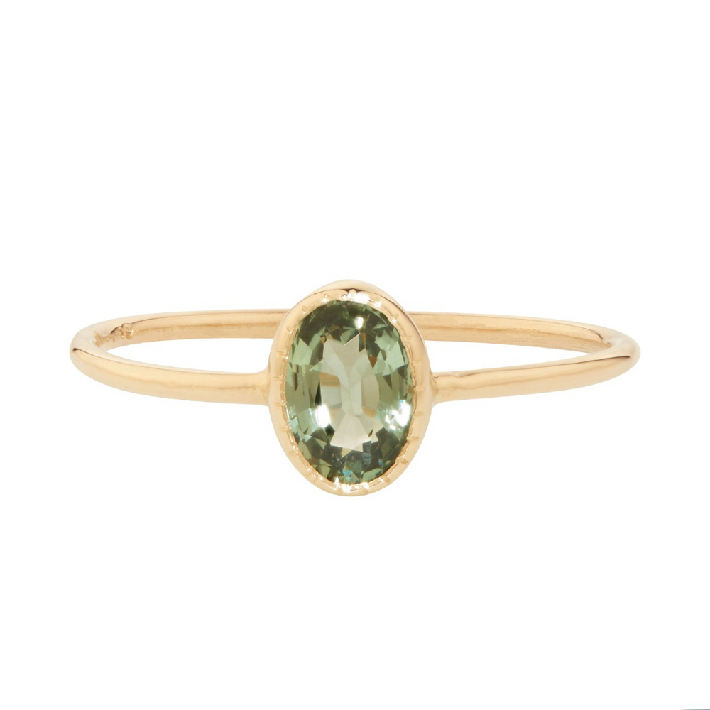 Caravaggio Ring, Green Sapphire
