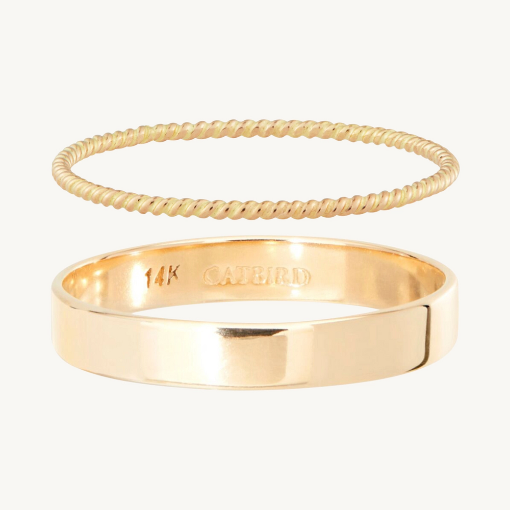 Bold With A Twist Ring Set