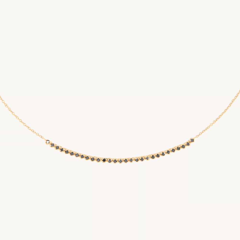 Black Diamond One O'clock Demi Tennis Necklace