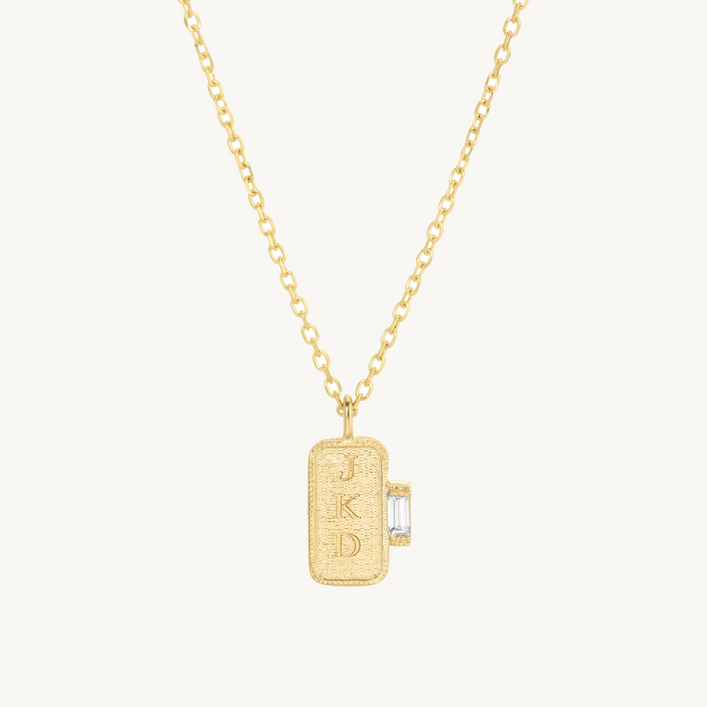 Baguette Signet Necklace