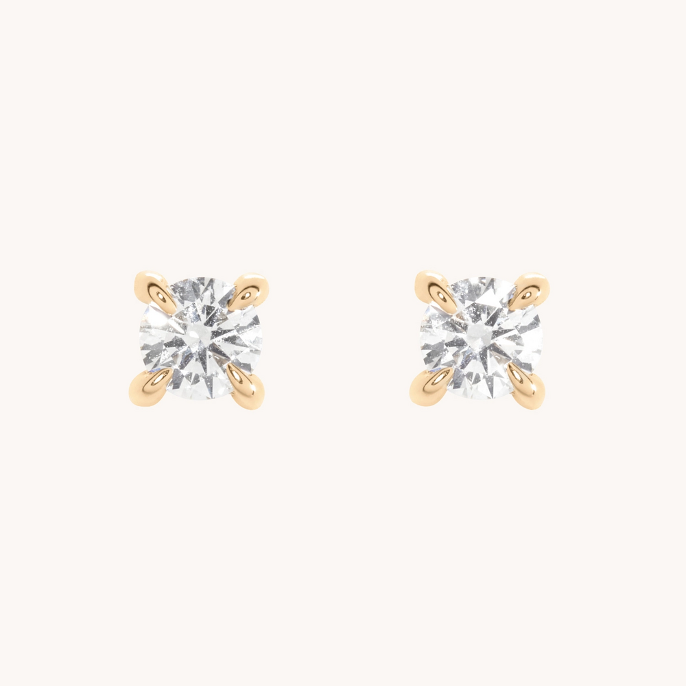 Angel Hair Diamond Stud Earrings, Baby Grand (Single)
