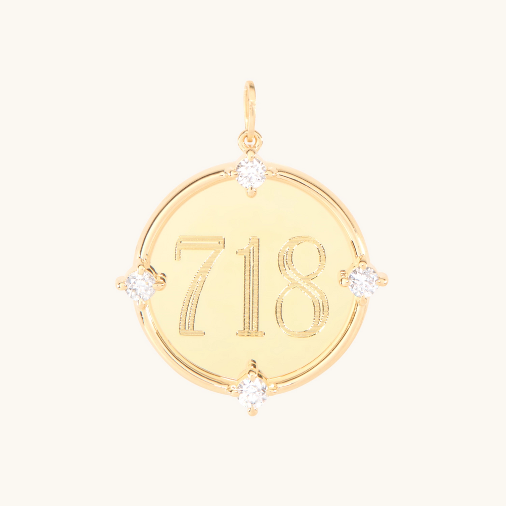 Angel Hair Diamond Gold Medallion