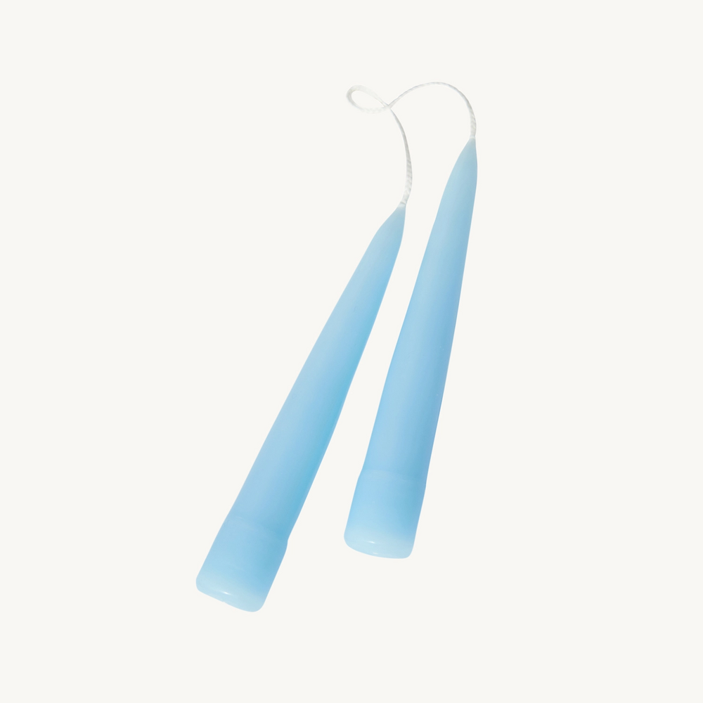 Afternoon Taper Candle, Pale Blue
