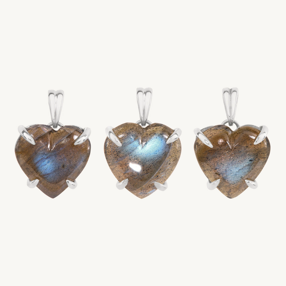 Afterglow Heart Silver Pendant