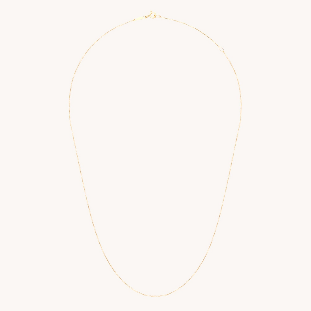 Adjustable Plain Chain, Yellow Gold
