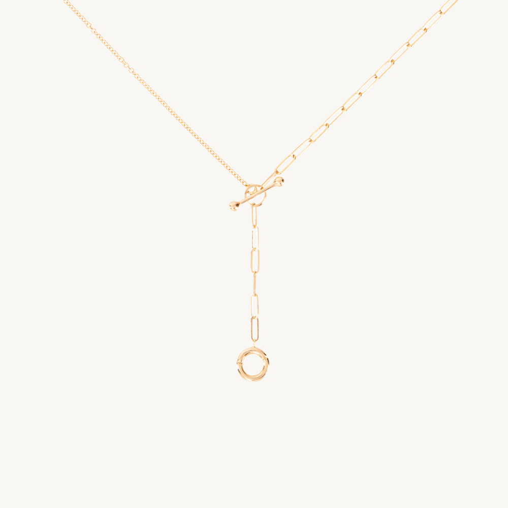 1976 Lariat Toggle Gold Necklace