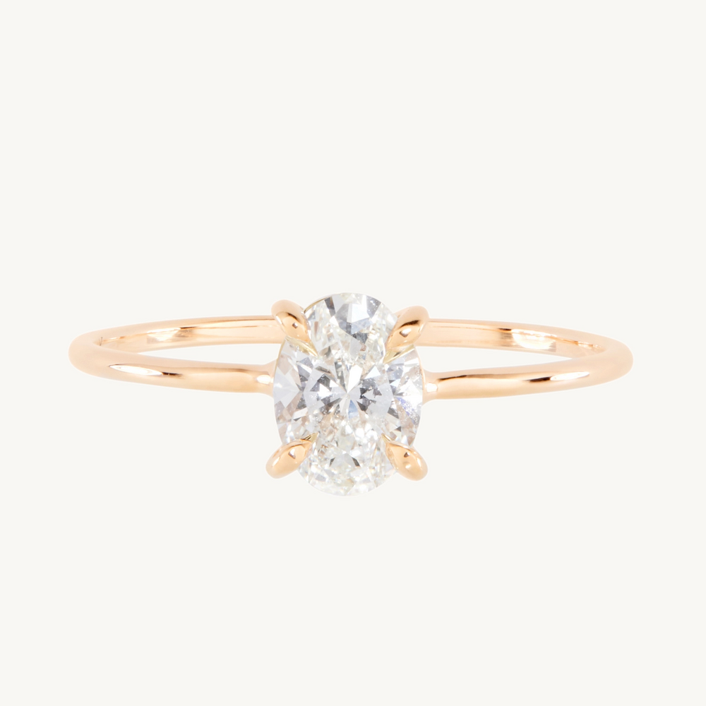 The Swan Solitaire Oval Lab-Grown Diamond Ring