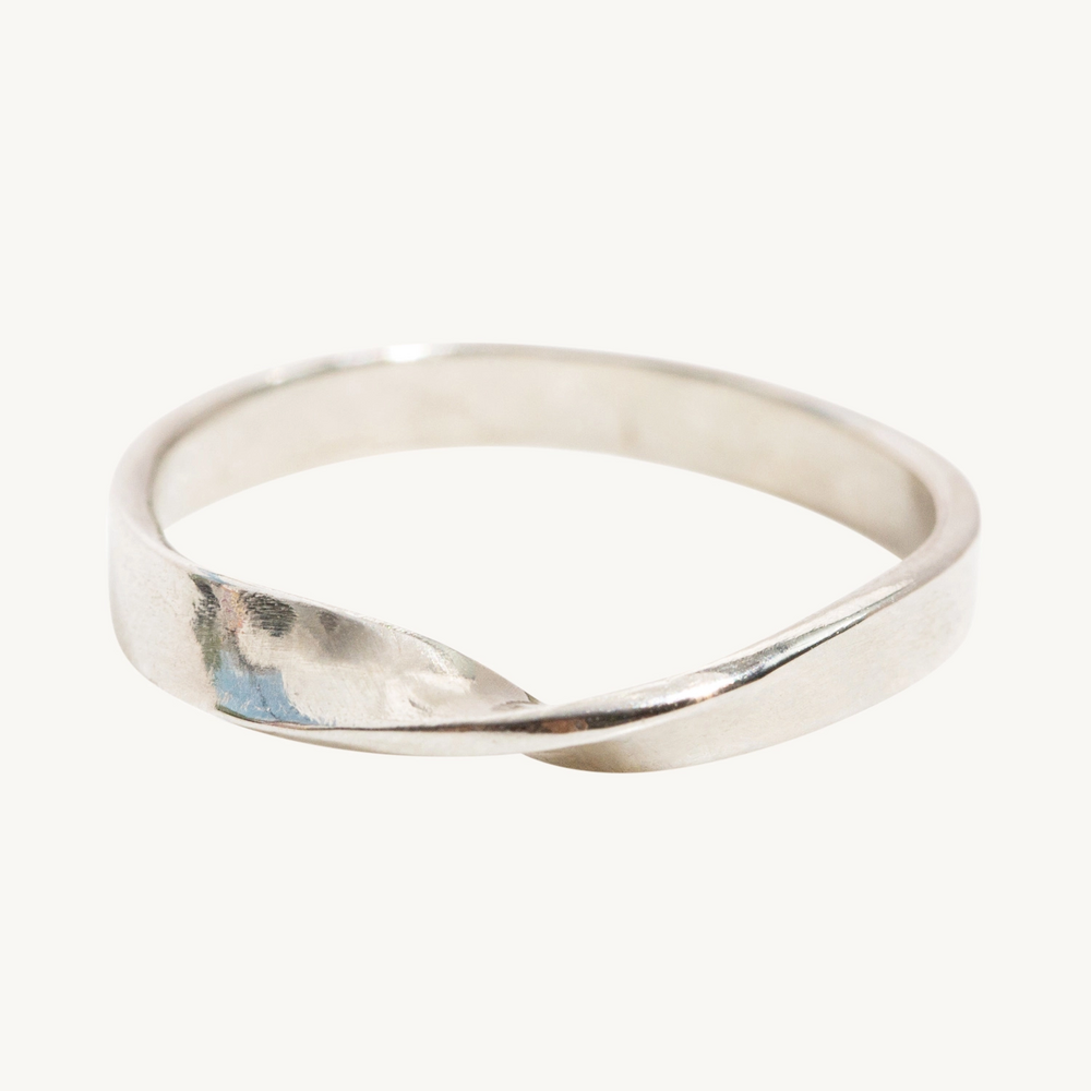 Wide Twisted Eternal Ring