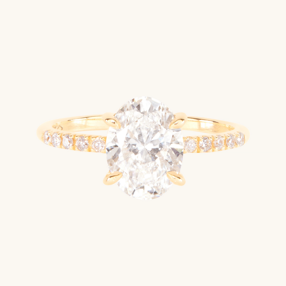 The Grand Swan Solitaire Supreme Oval Lab-Grown Diamond Ring