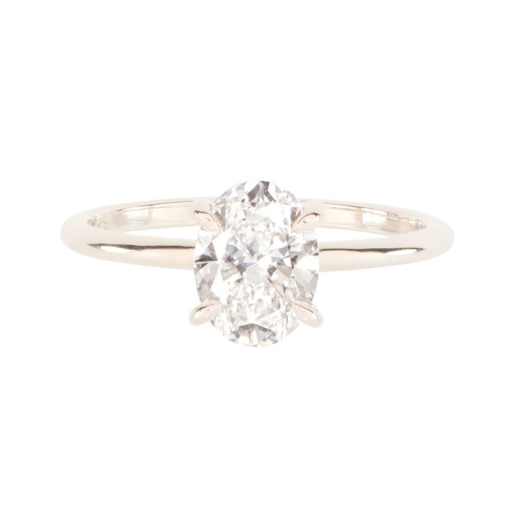 The Grand Swan Solitaire Oval Lab-Grown Diamond Ring