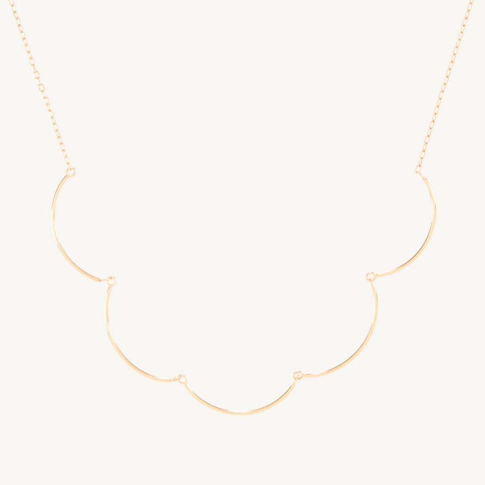 Theater Curtain Necklace, Yellow Gold