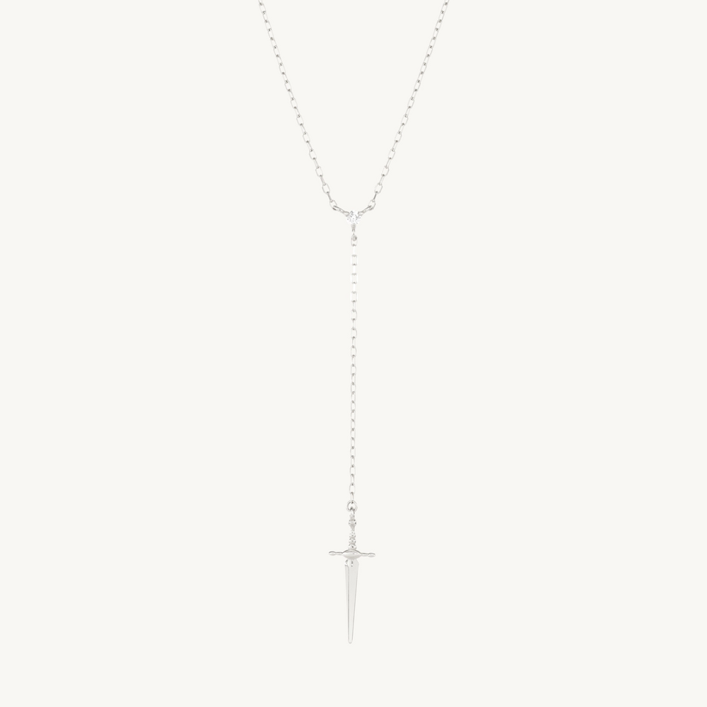 Tender Touches Silver Dagger Necklace