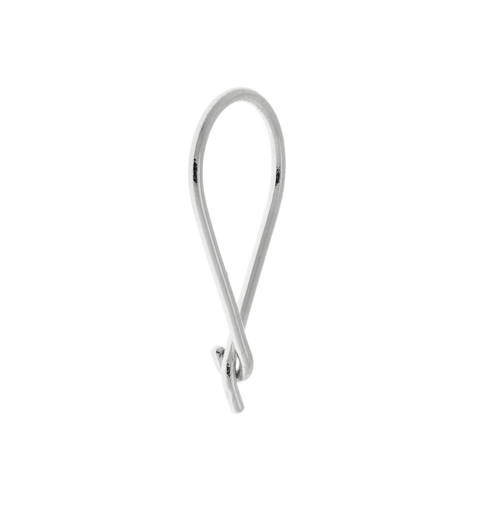 Teardrop Hoop, Silver (Single)