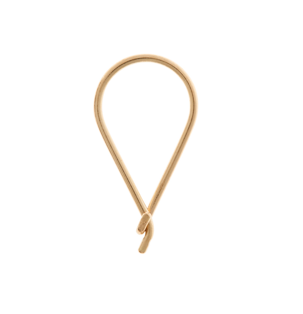 Teardrop Hoop, Yellow Gold (Single)