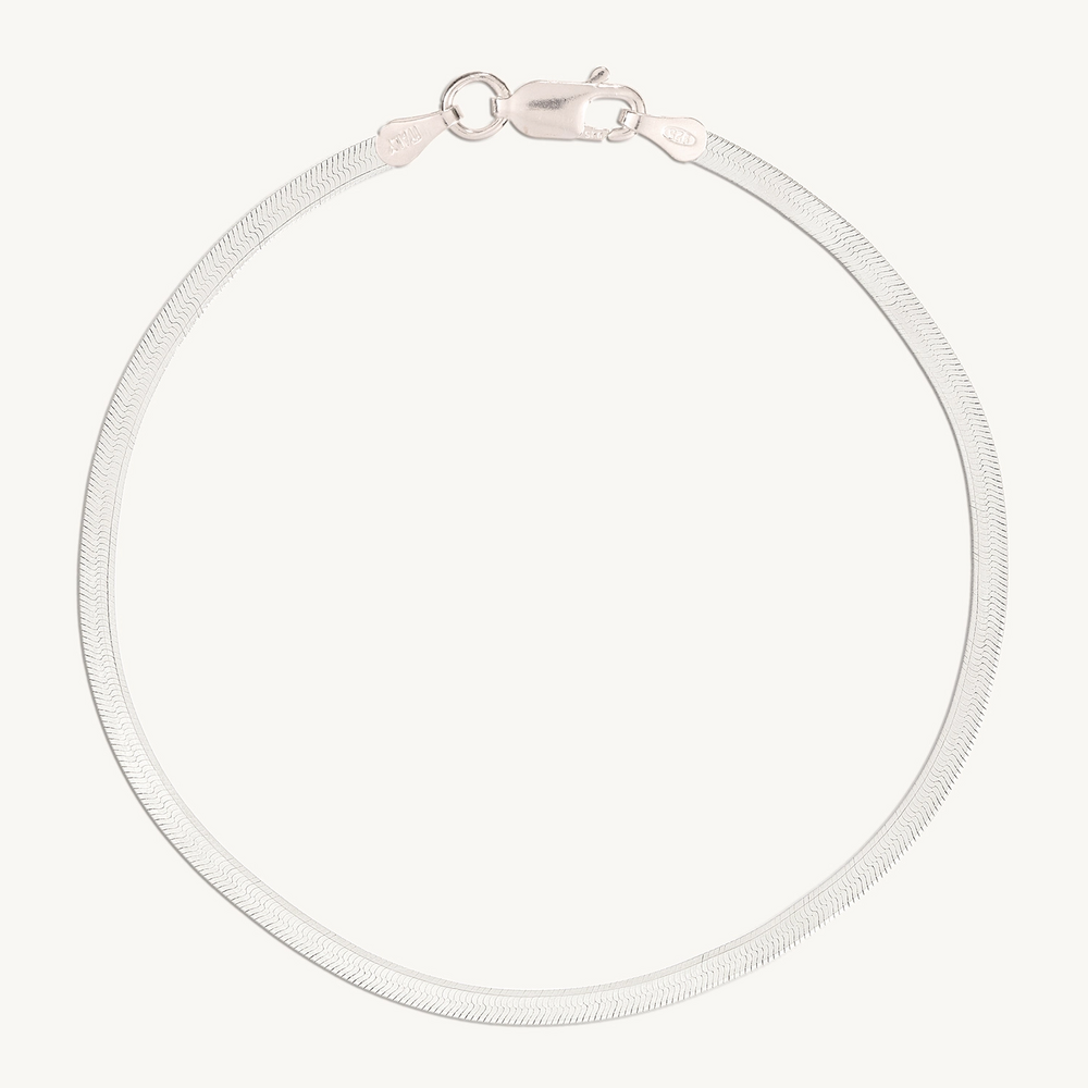 Spritz Herringbone Silver Bracelet