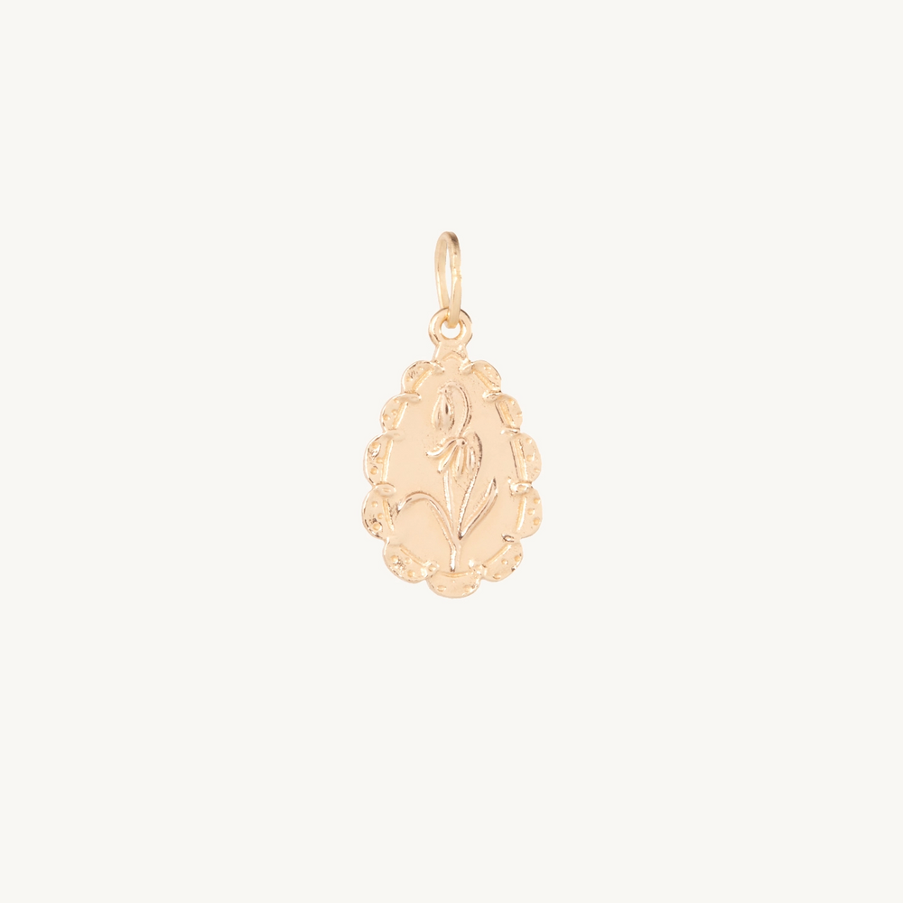 Snowdrop Poem Charm, January