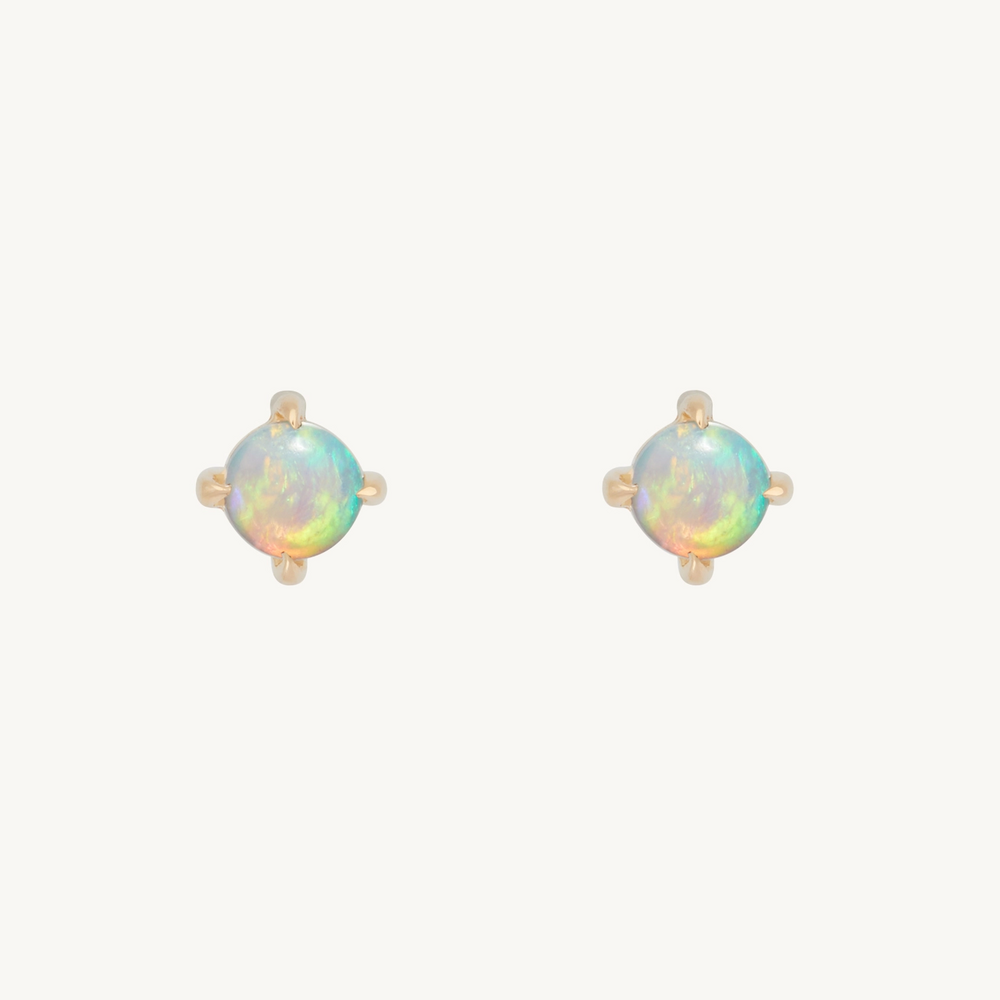 Slumberous Light Opal Stud (Single)
