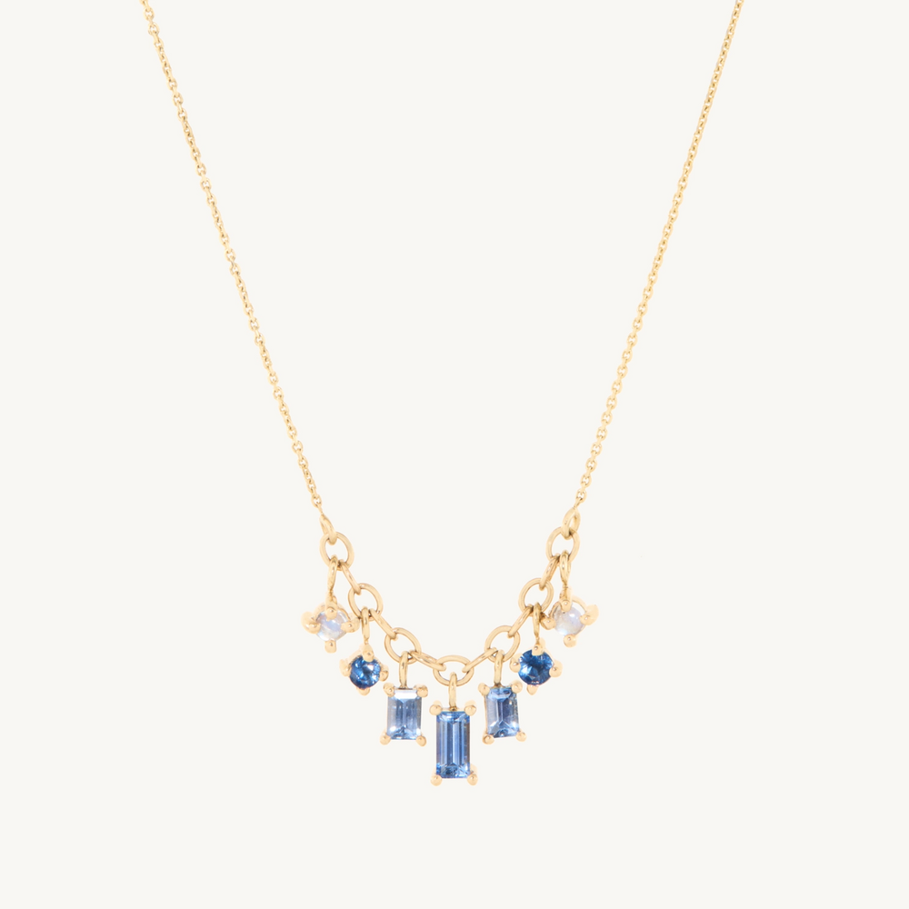 Shadow Sapphire & Moonstone Necklace