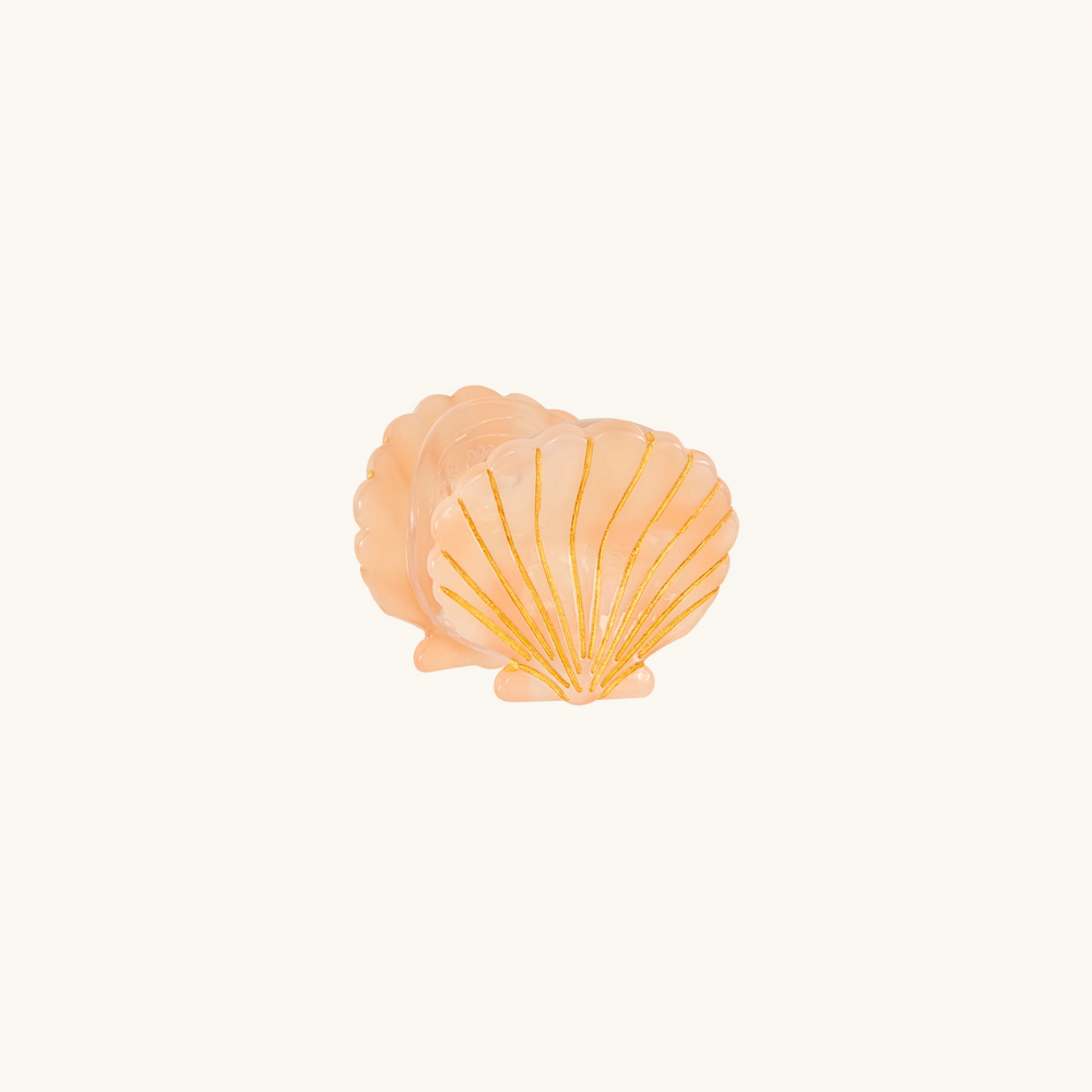 Seashell Claw Clip, Pearly Pink