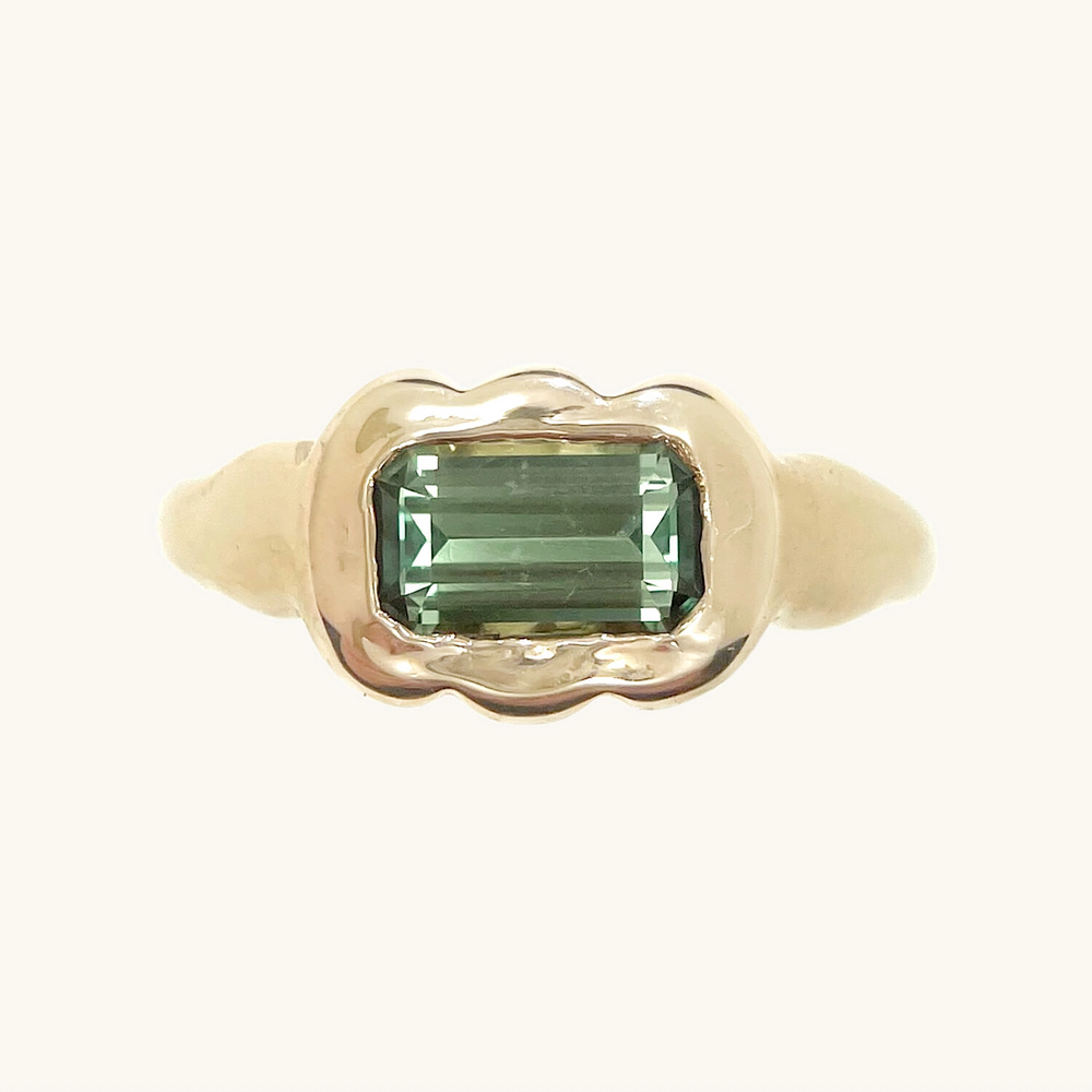 Sapphire Scallop Ring