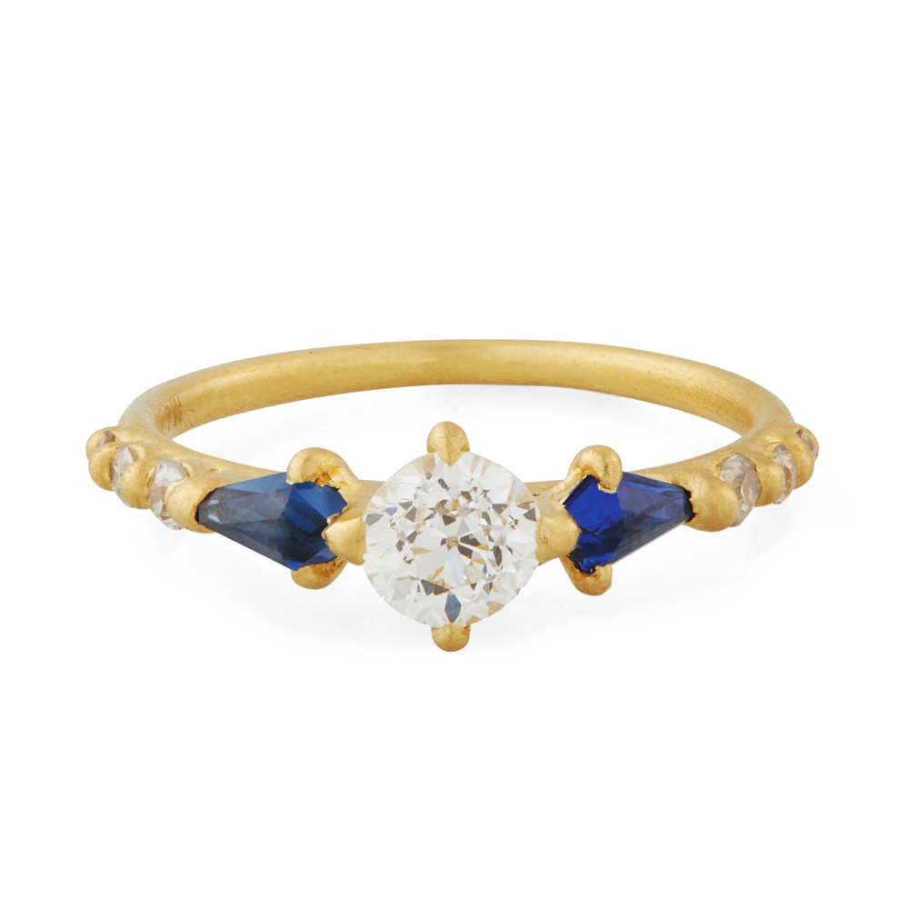 Sapphire Diamond Kite Ring