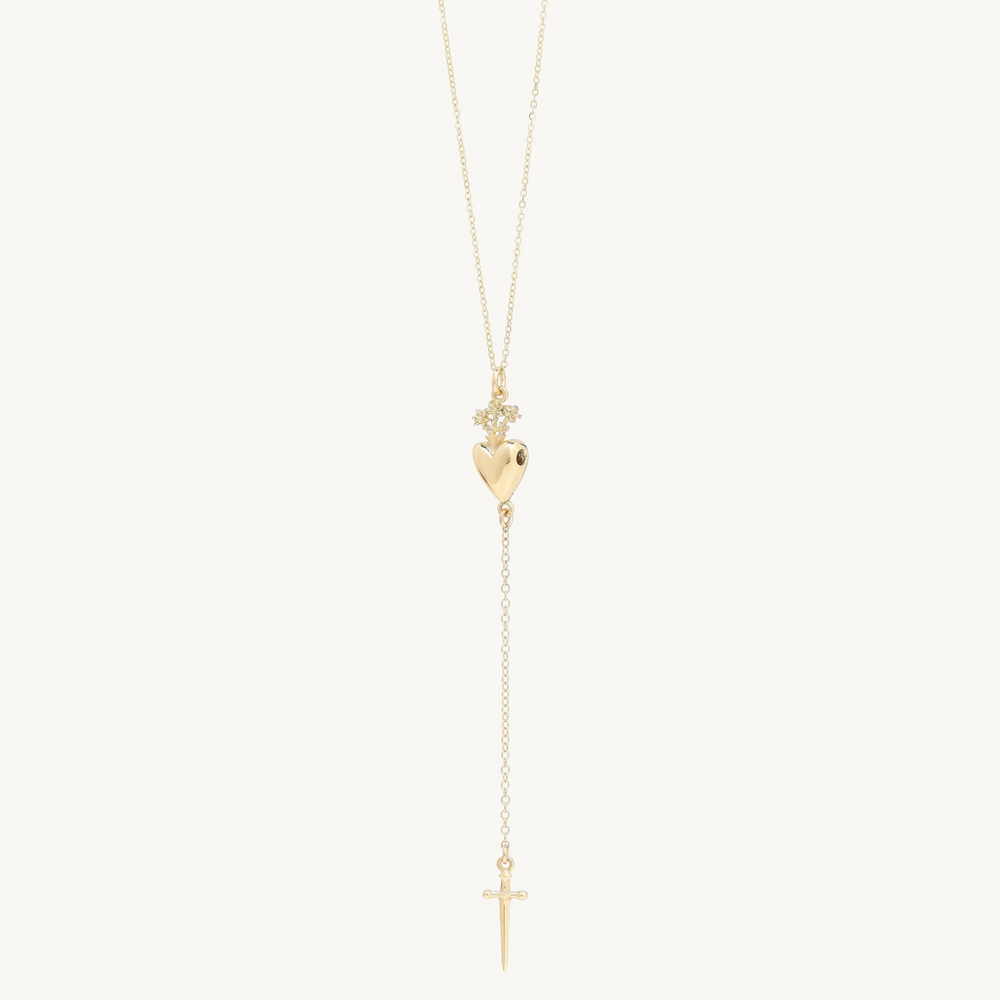 Sacred Heart Drop Necklace