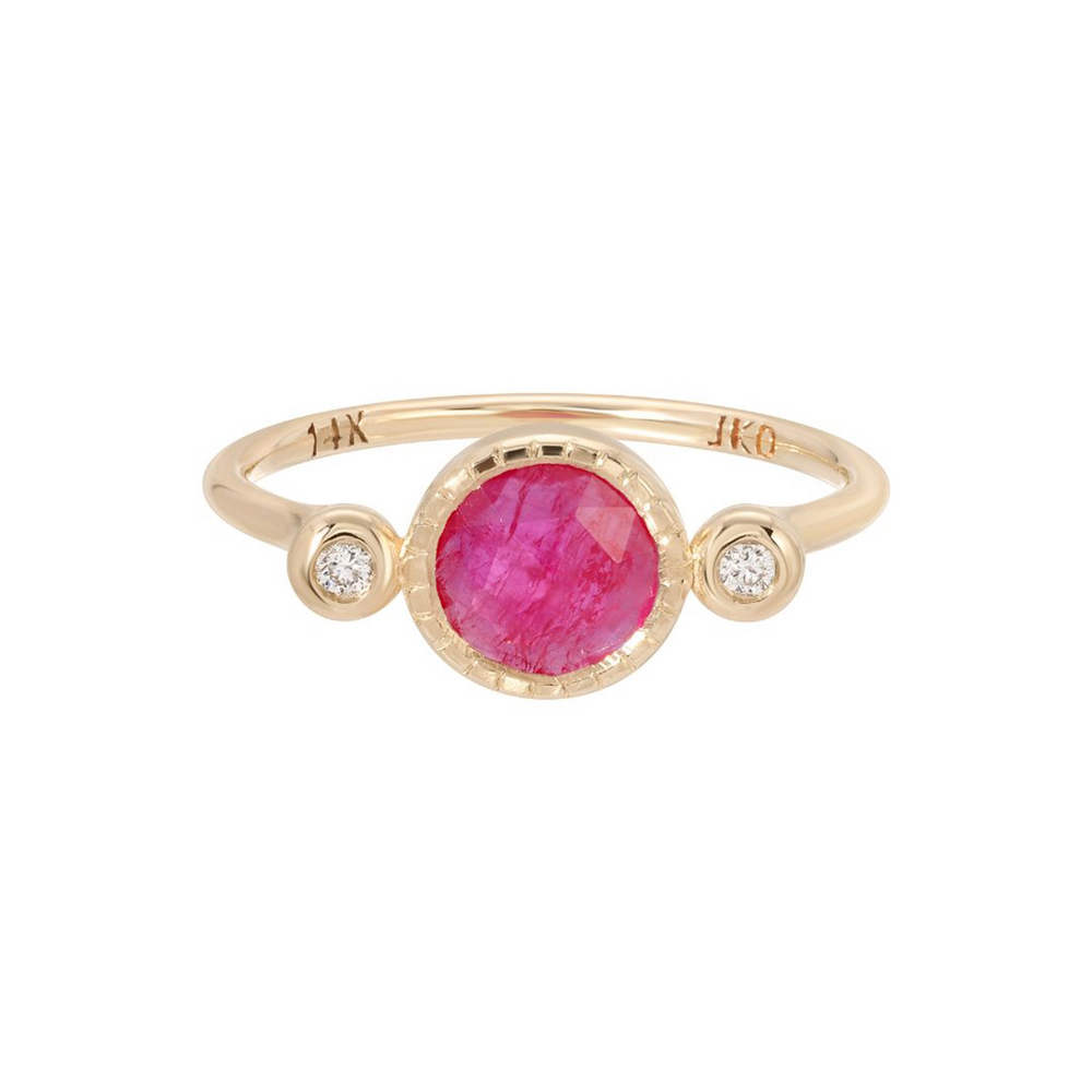 Ruby Sinfonia Ring With Diamonds