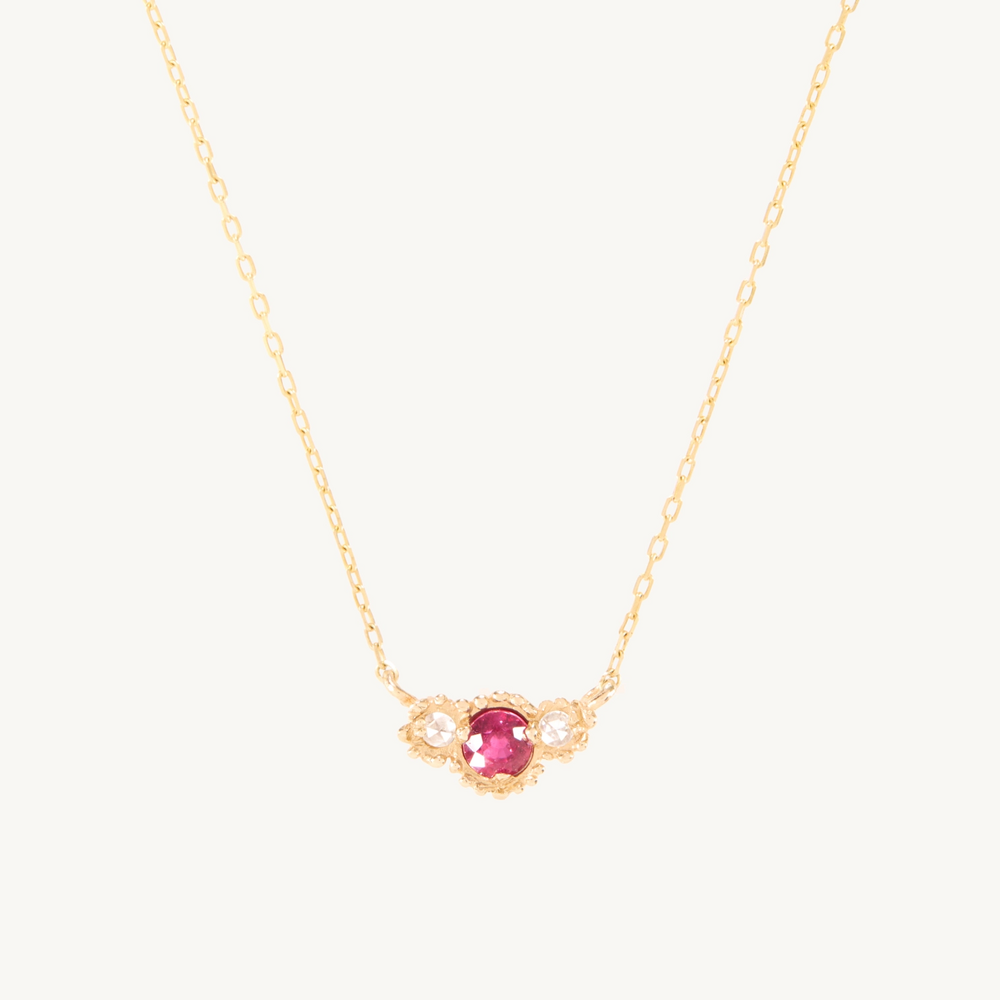 Ruby Diamond Twinkle Necklace
