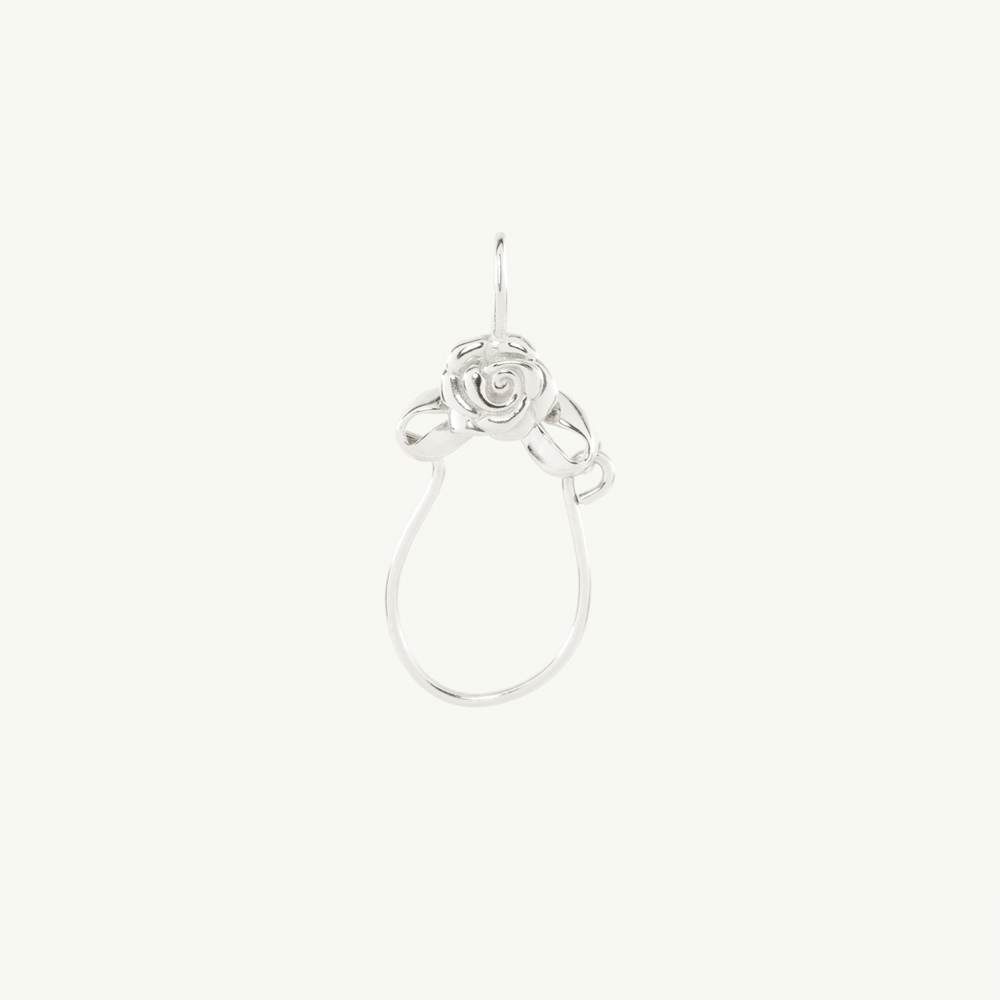 Rosette Silver Charm Holder