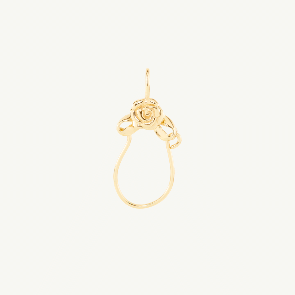 Rosette Gold Charm Holder