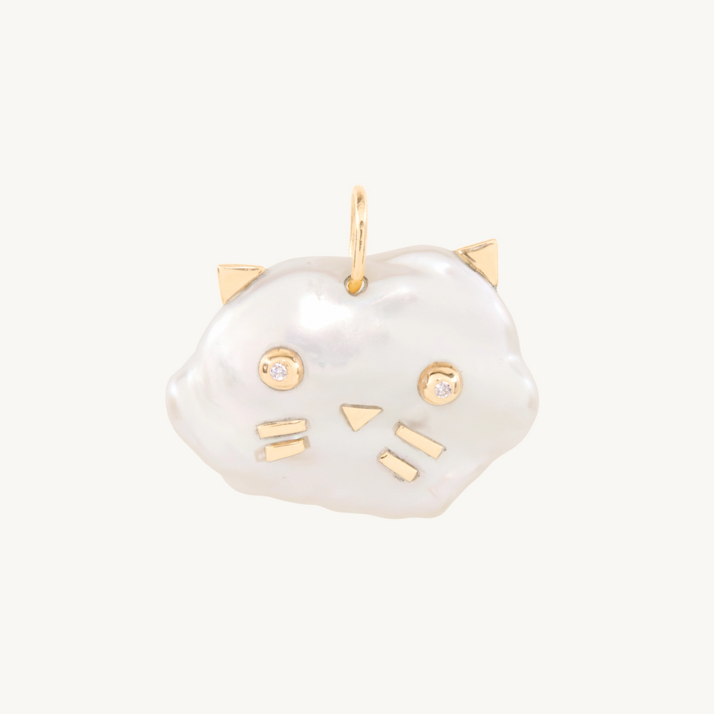Purrl Cat Pearl Charm