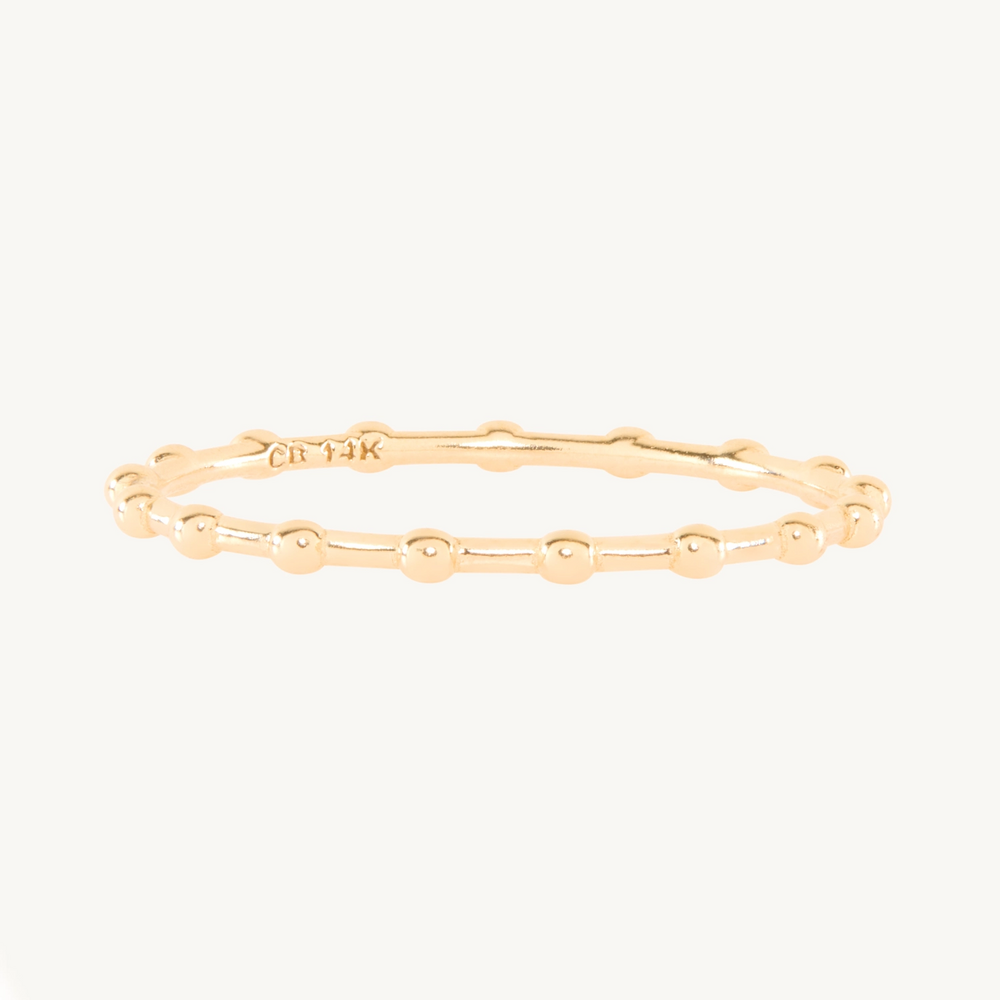 Poppy Seed Gold Ring