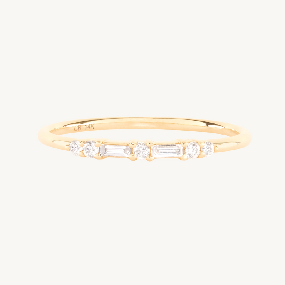 Pointelle Diamond Ring
