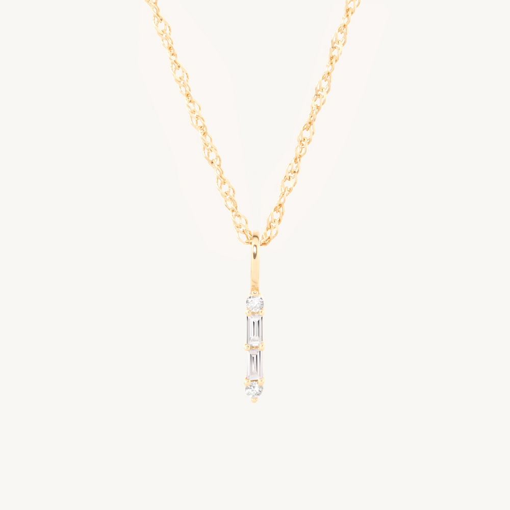 Pointelle Diamond Baguette Charm