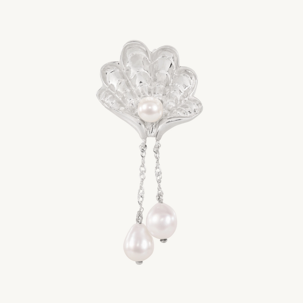 Venus From A Shell Convertible Brooch Silver Charm