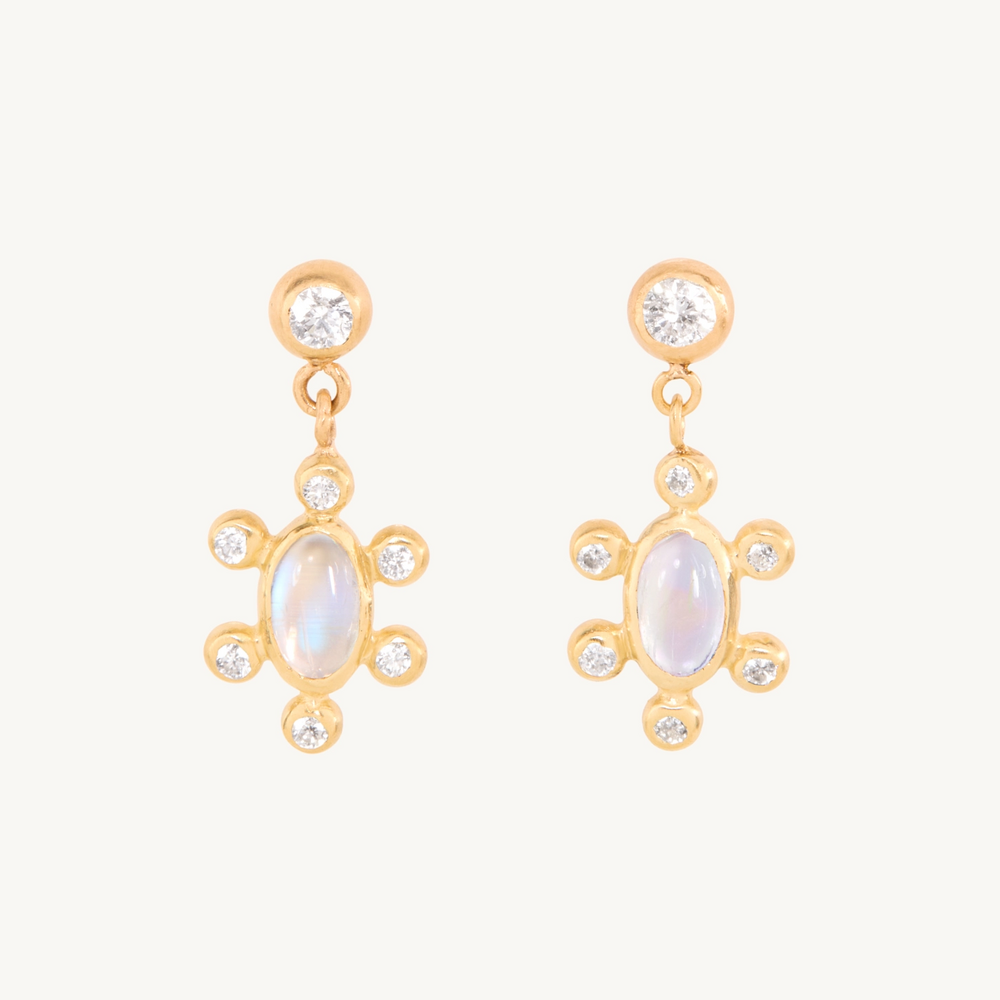 Piccola Stella Moonstone Earrings (Pair)