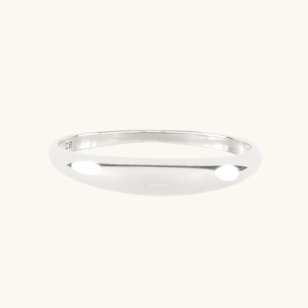 Petite Coupe Dome Ring, Silver