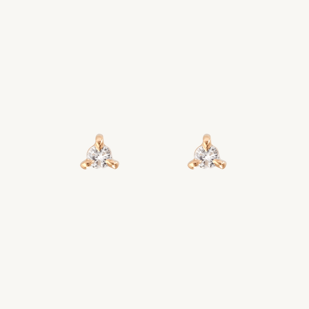 Petite Angel Hair Diamond Stud