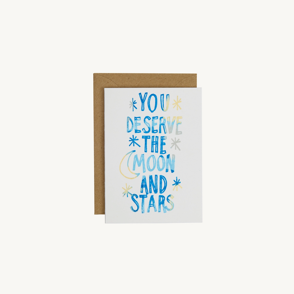 You Deserve The Moon & Stars Miniature Card