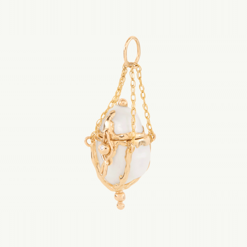 Pearl And Diamond Urn Pendant