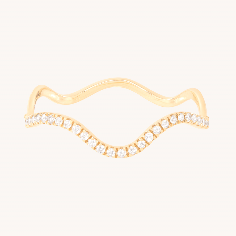 Pavé Diamond Ribbon Ring