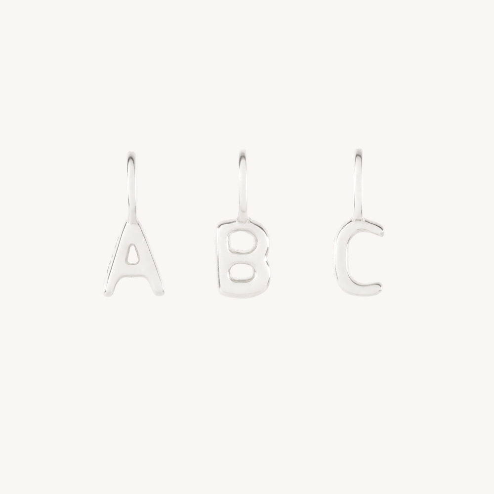 Pasta Letter Silver Charm