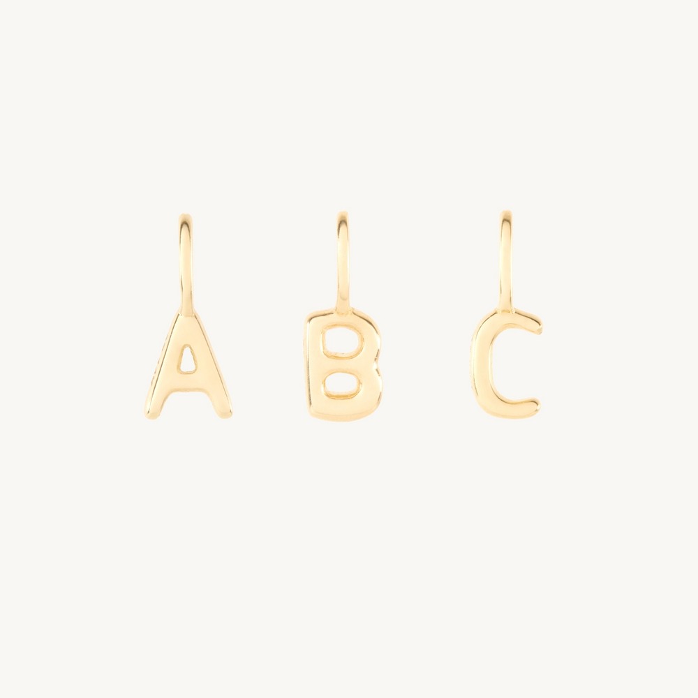 Pasta Letter Gold Charm